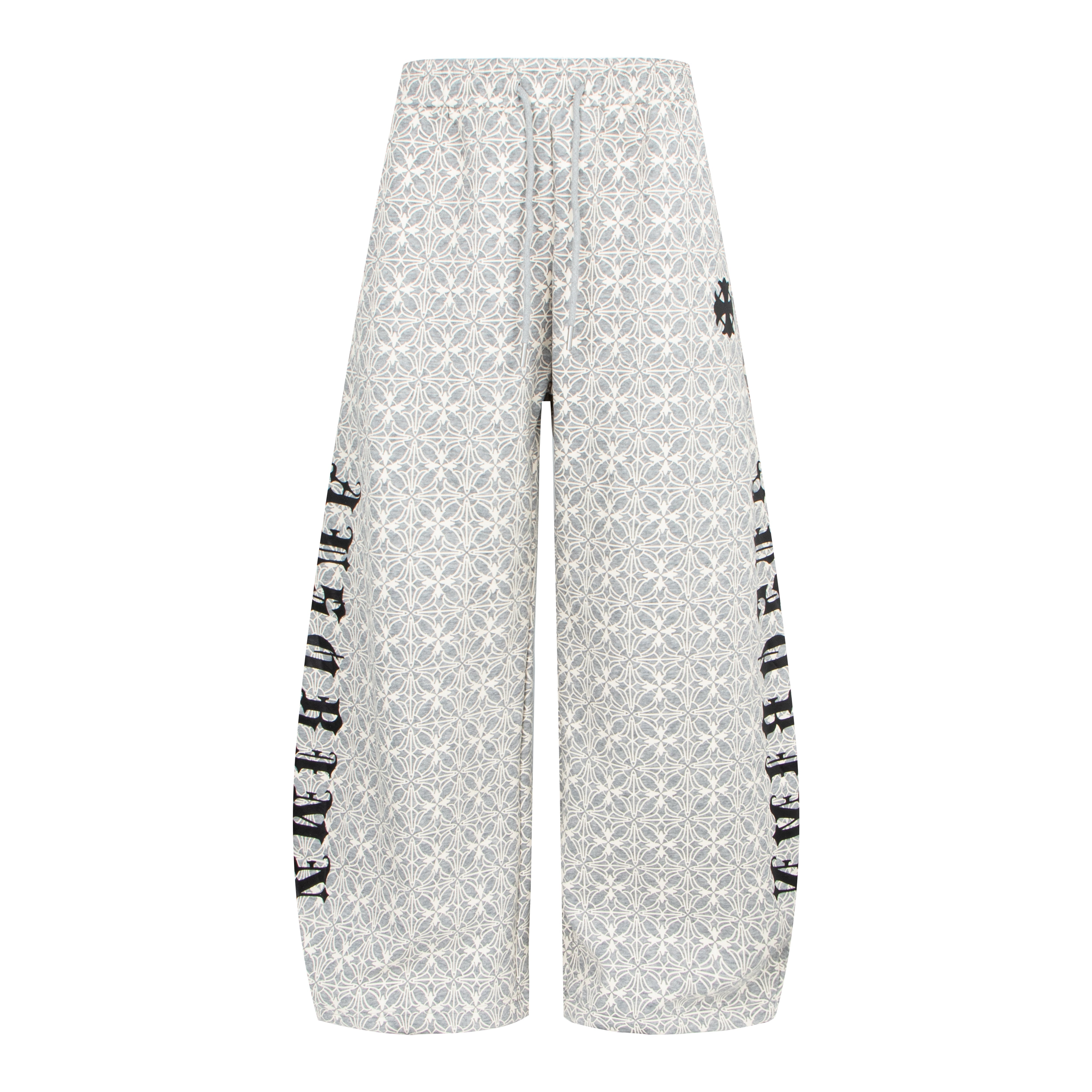 CapCabin All-Over Pattern Graphic Wide-Leg Pants