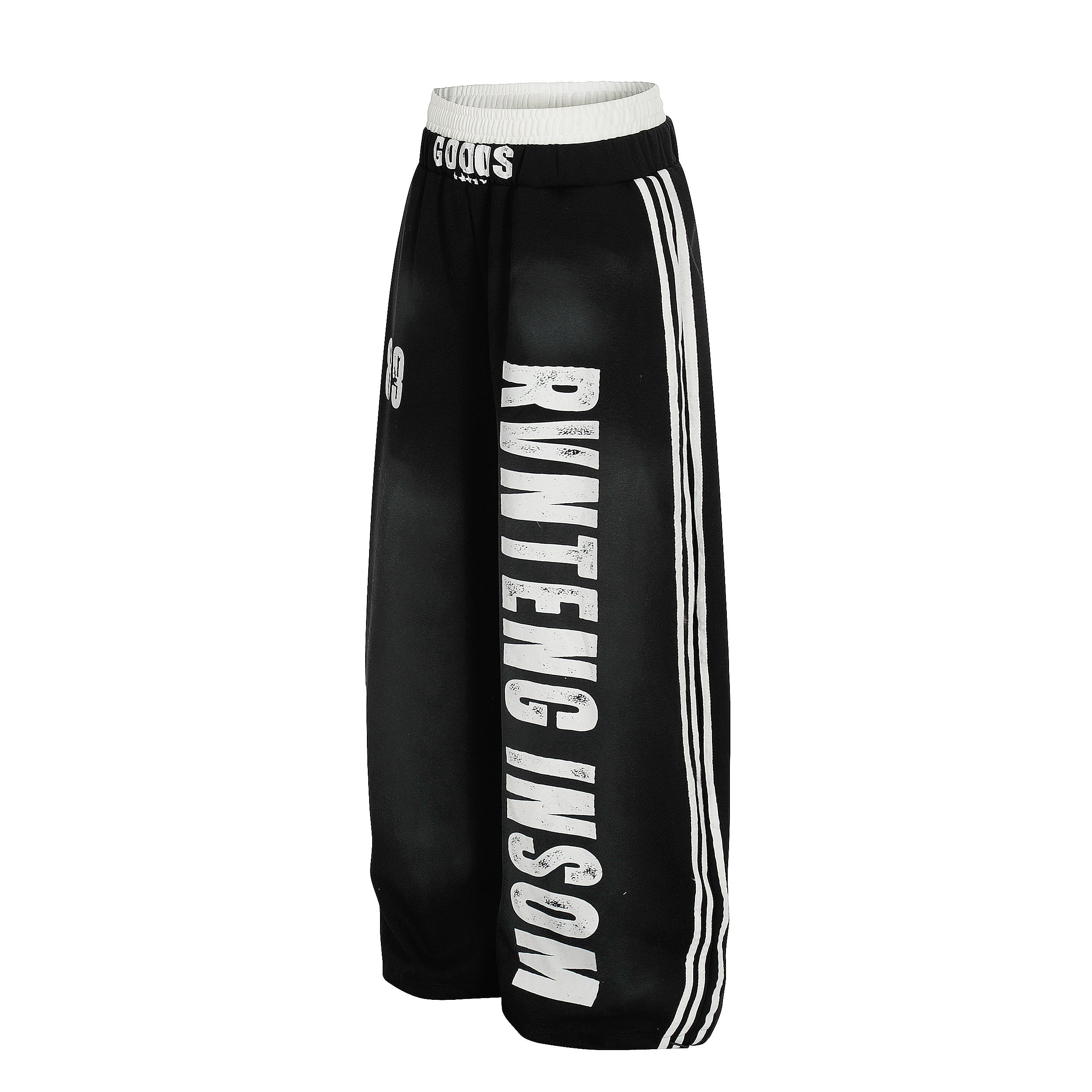 CapCabin Bold Letter Stripe Track Pants