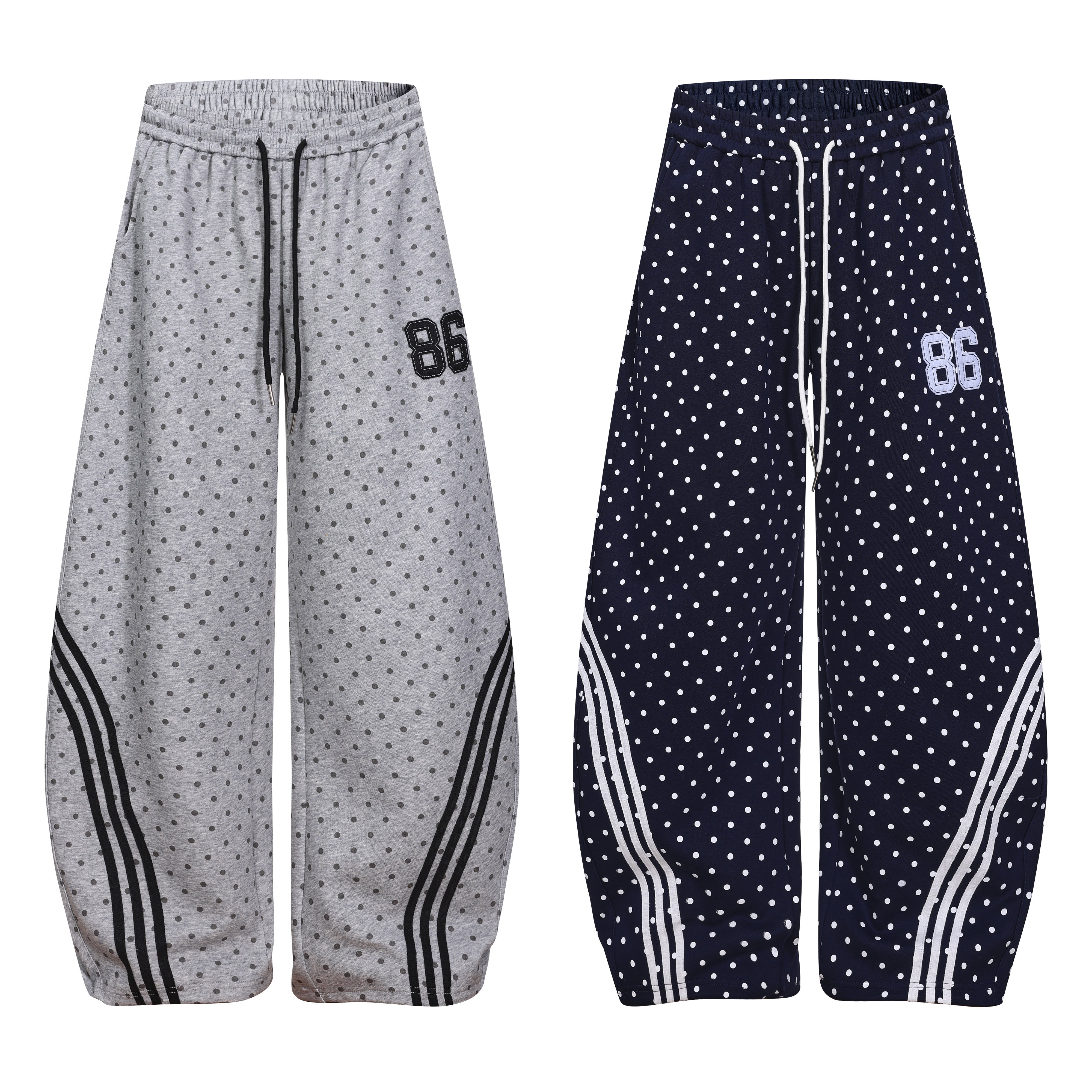 CapCabin Polka Dot Wide-Leg Sweatpants