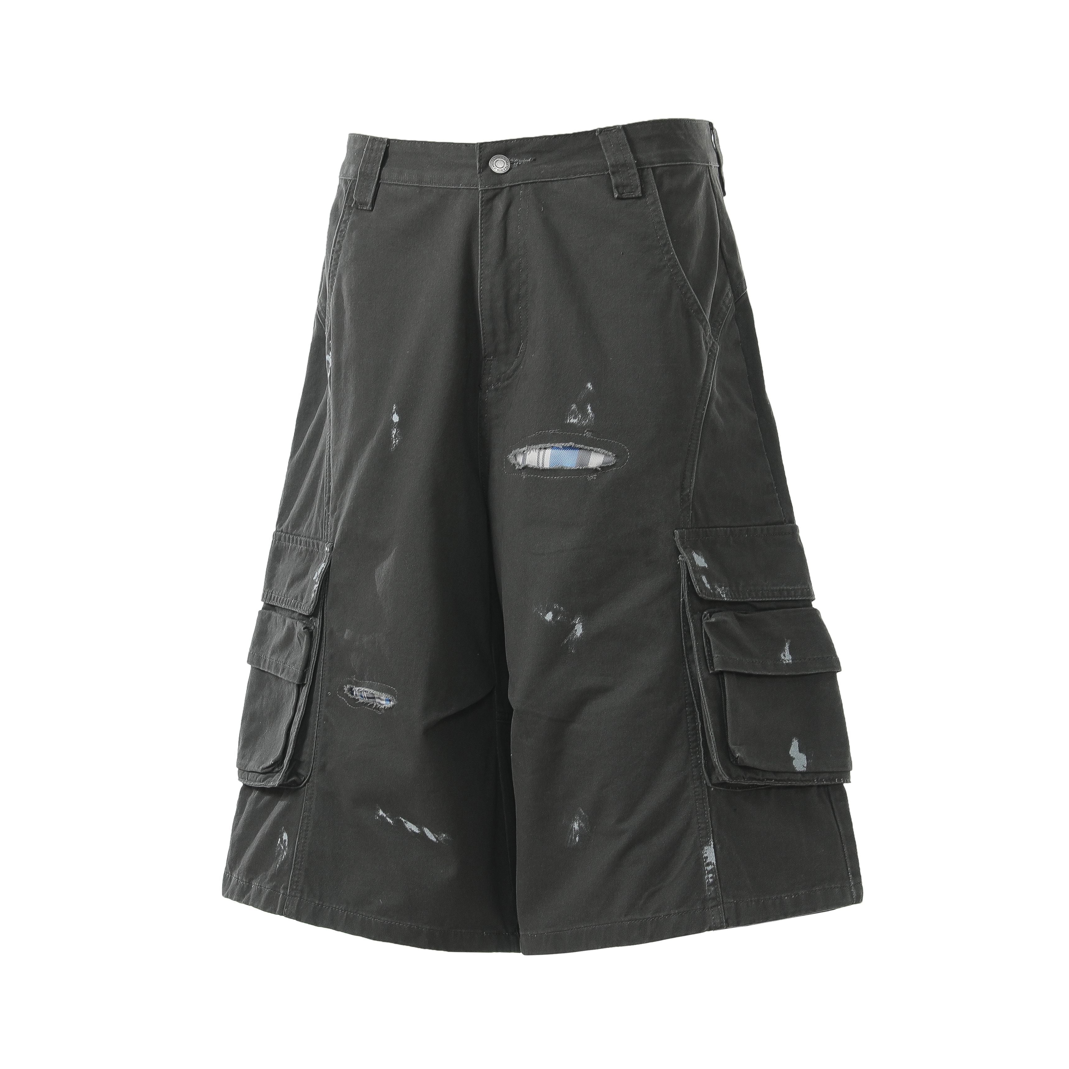 CapCabin “Distressed Utility Cargo Shorts”