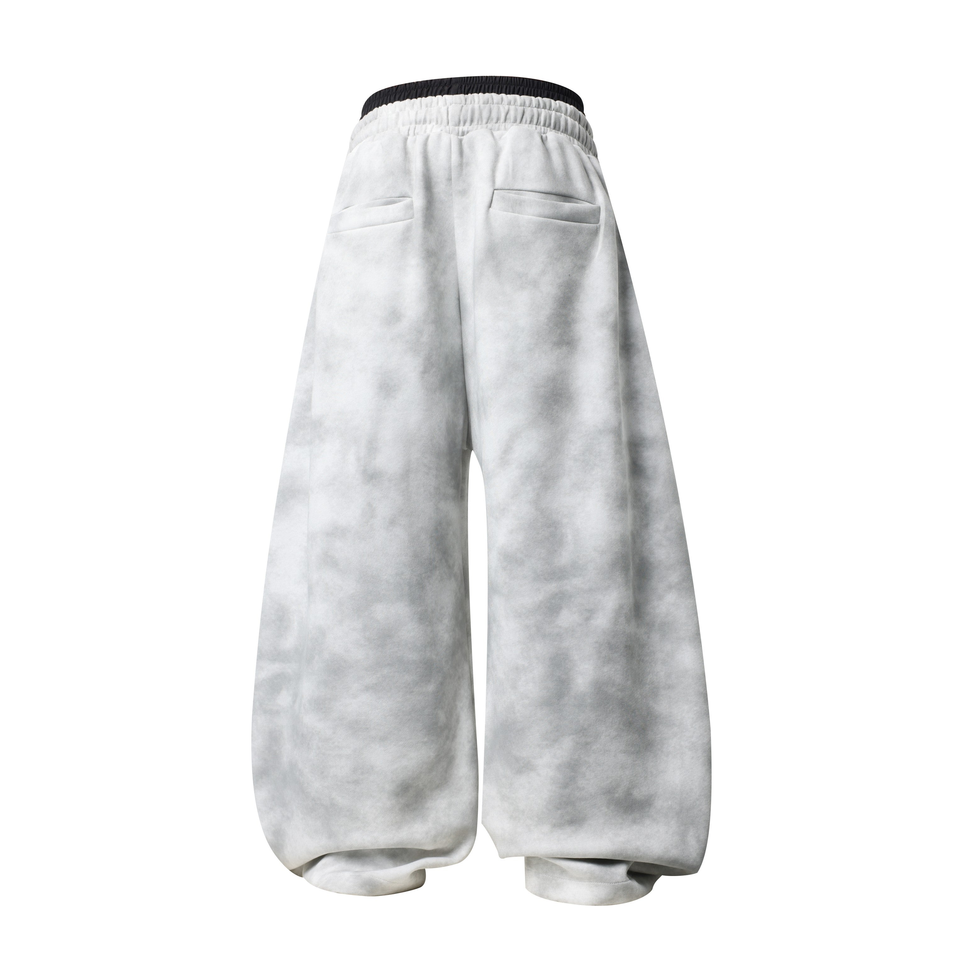 CapCabin Barcode Graphic Wide-Leg Pants