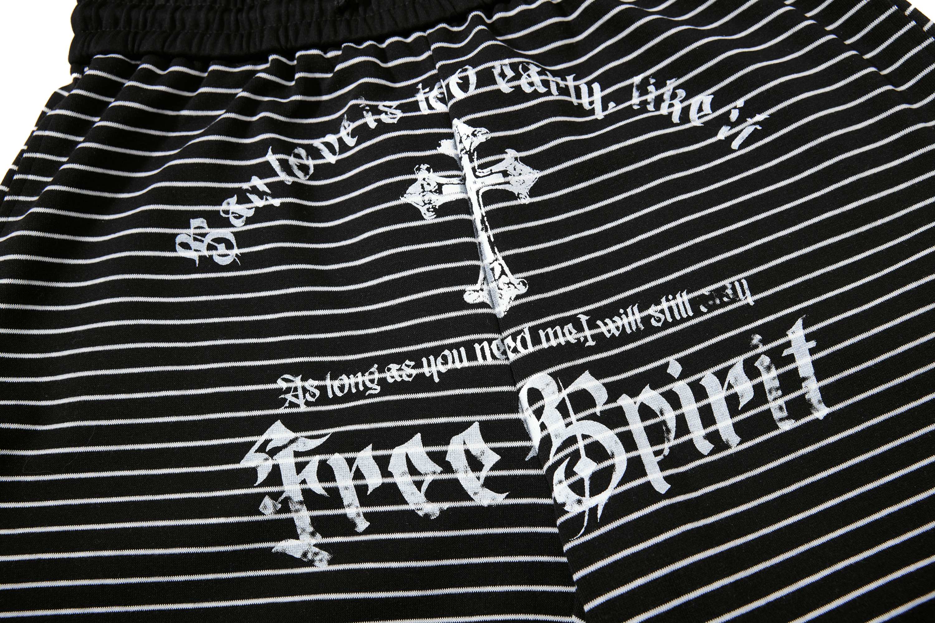 CapCabin “Striped Gothic Draped Pants”
