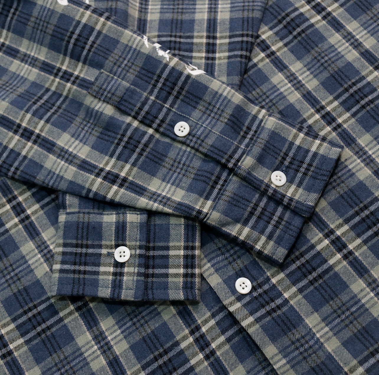 FALSE PERCEPTION Blue Plaid Embroidered Overshirt
