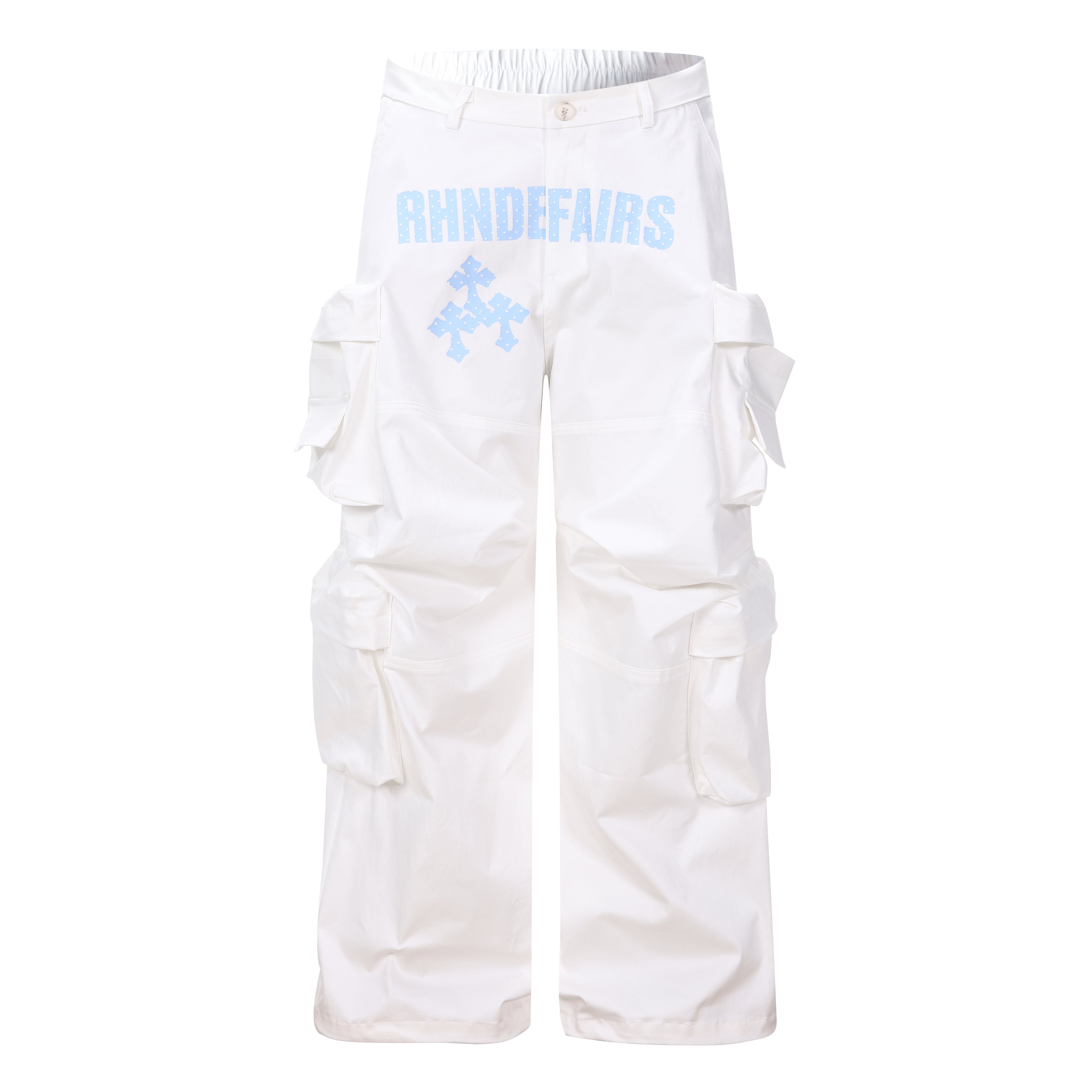 CapCabin Graphic Cargo Wide-Leg Pants