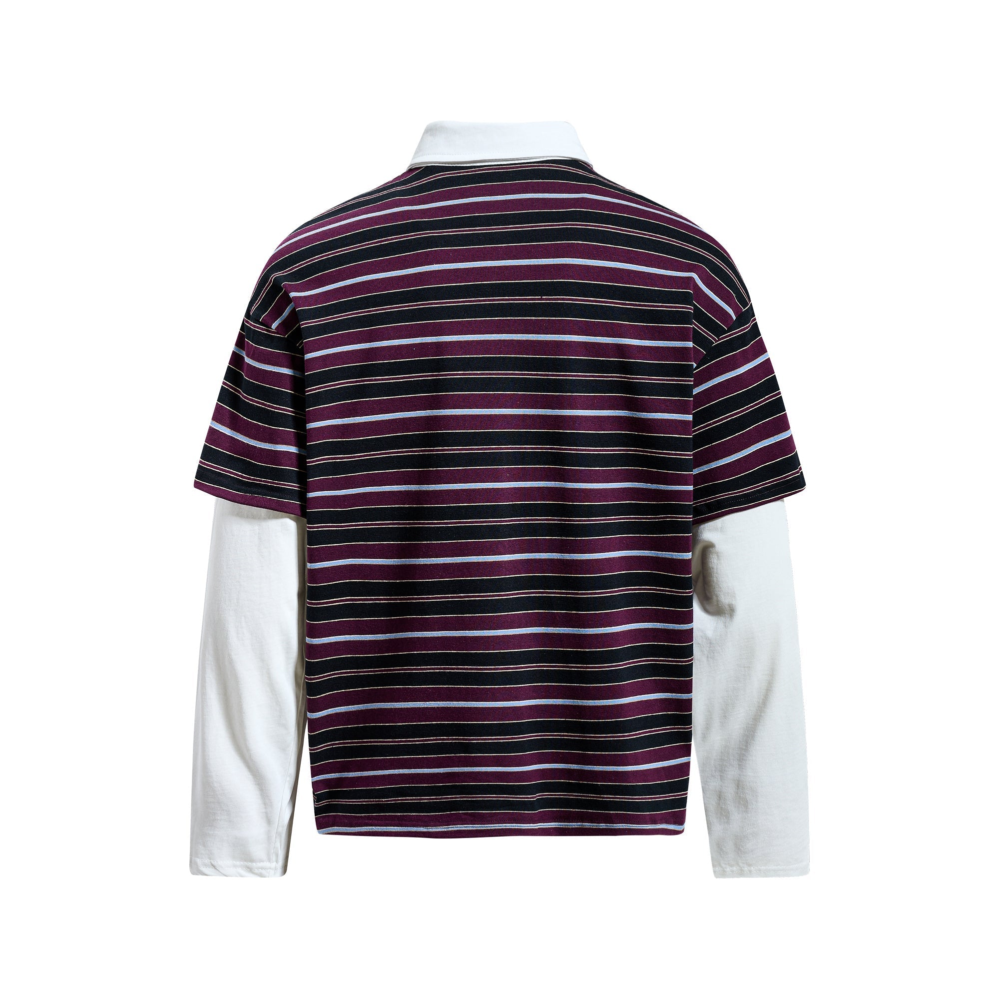 CapCabin Striped Graphic Layered Polo