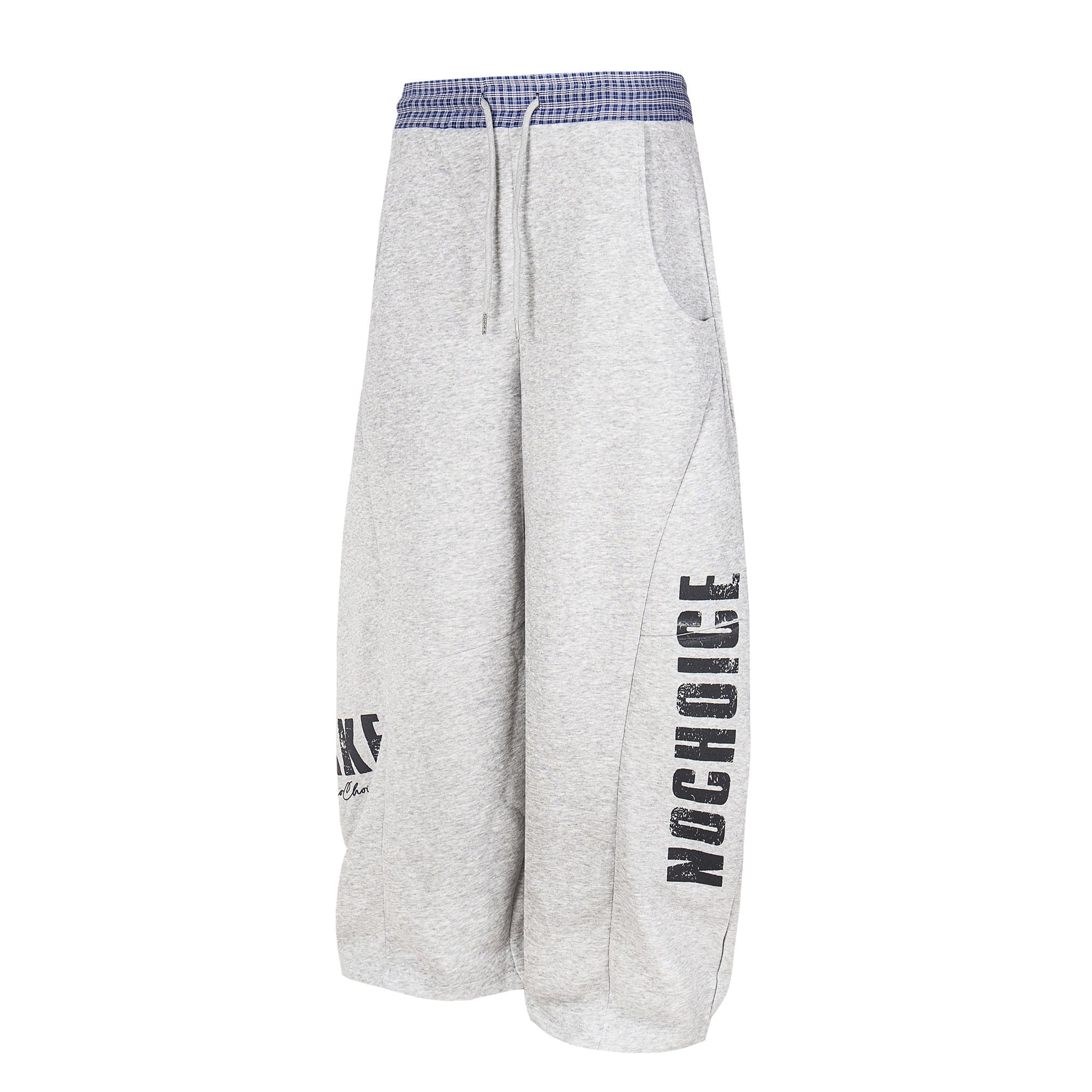 CapCabin Double-Waist Checkered Print Track Pants
