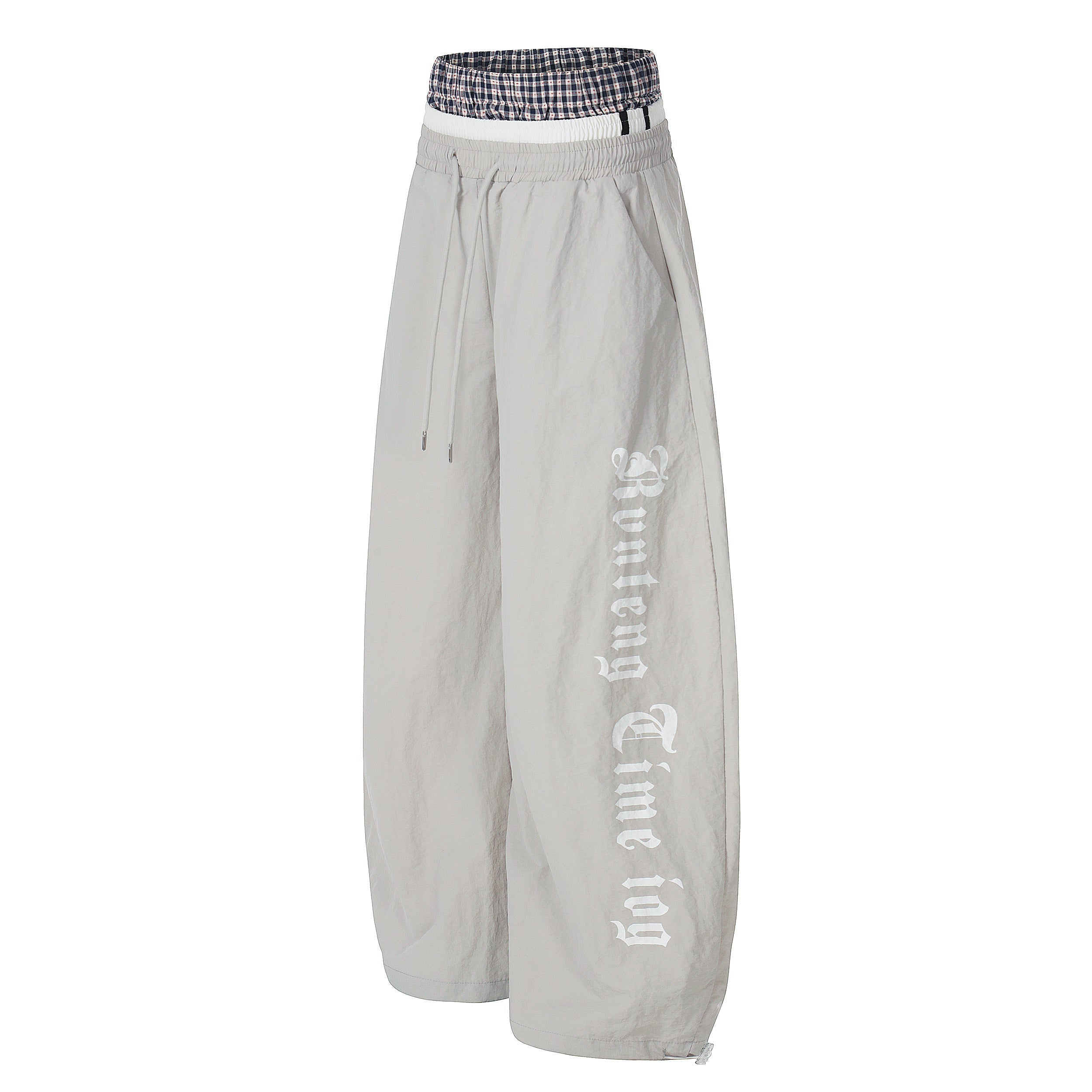 CapCabin Script Logo Wide-Leg Nylon Pants