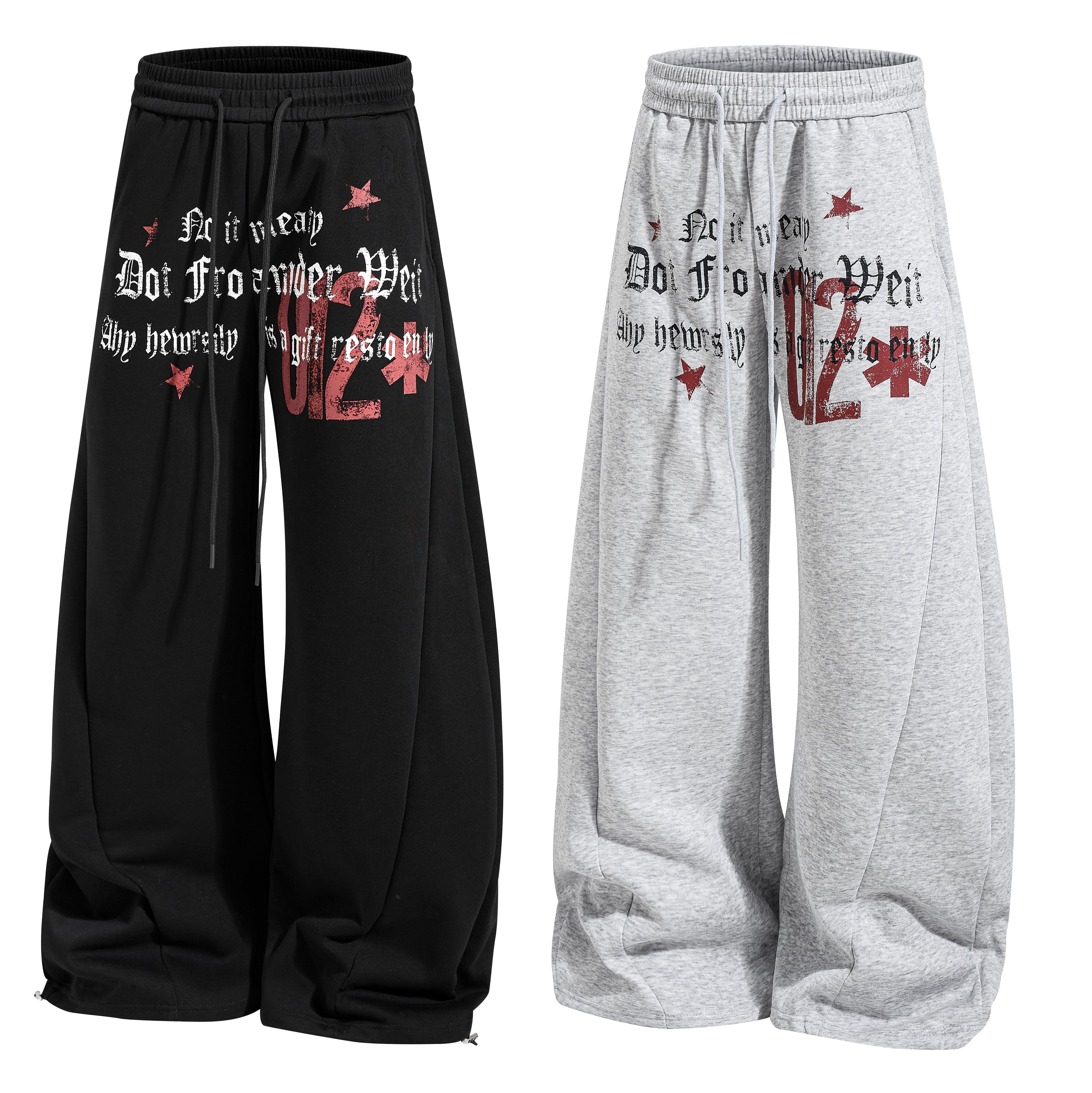 CapCabin Vintage Star Wide-Leg Sweatpants