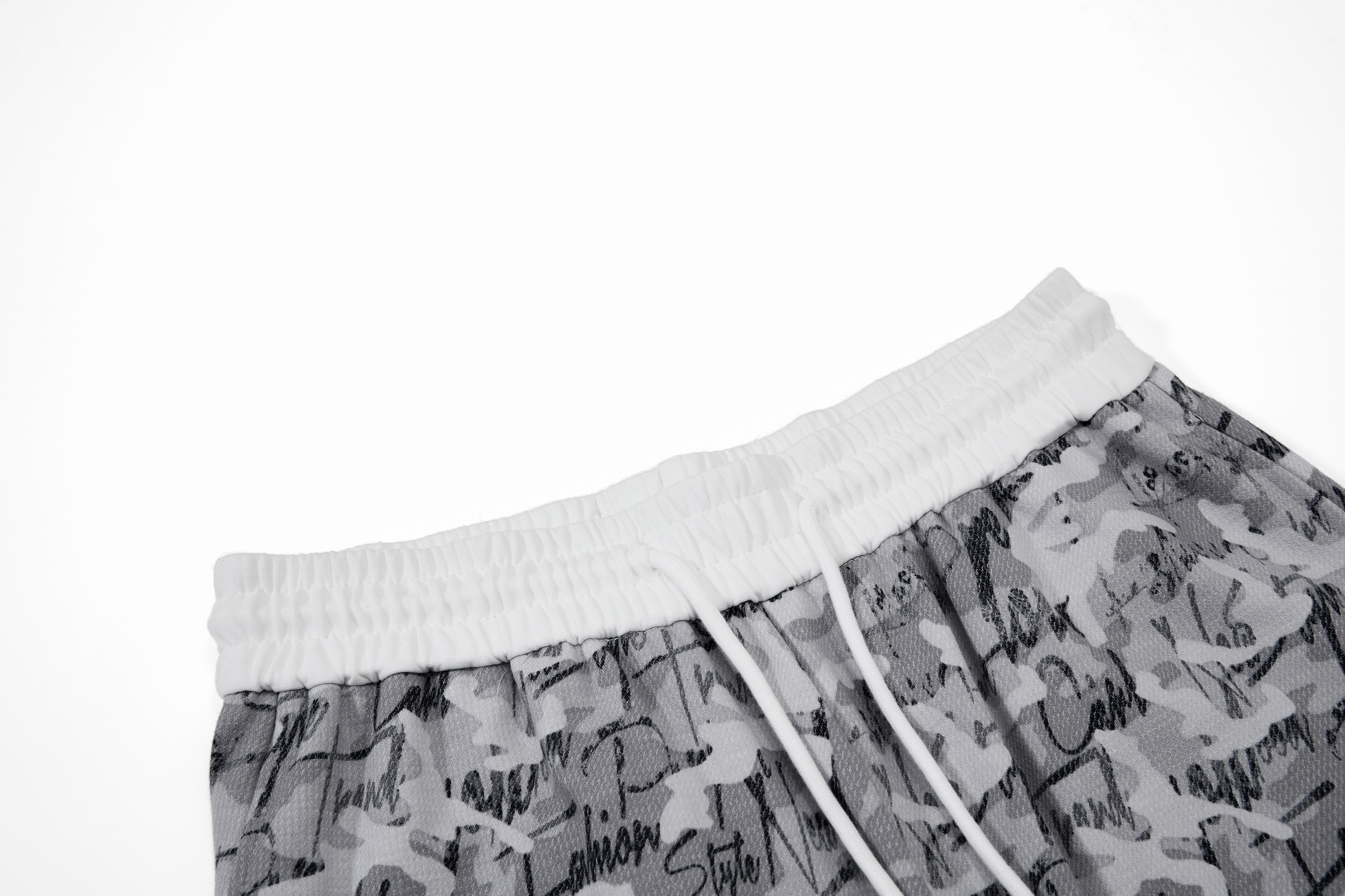 CapCabin Camo Script Wide-Leg Pants