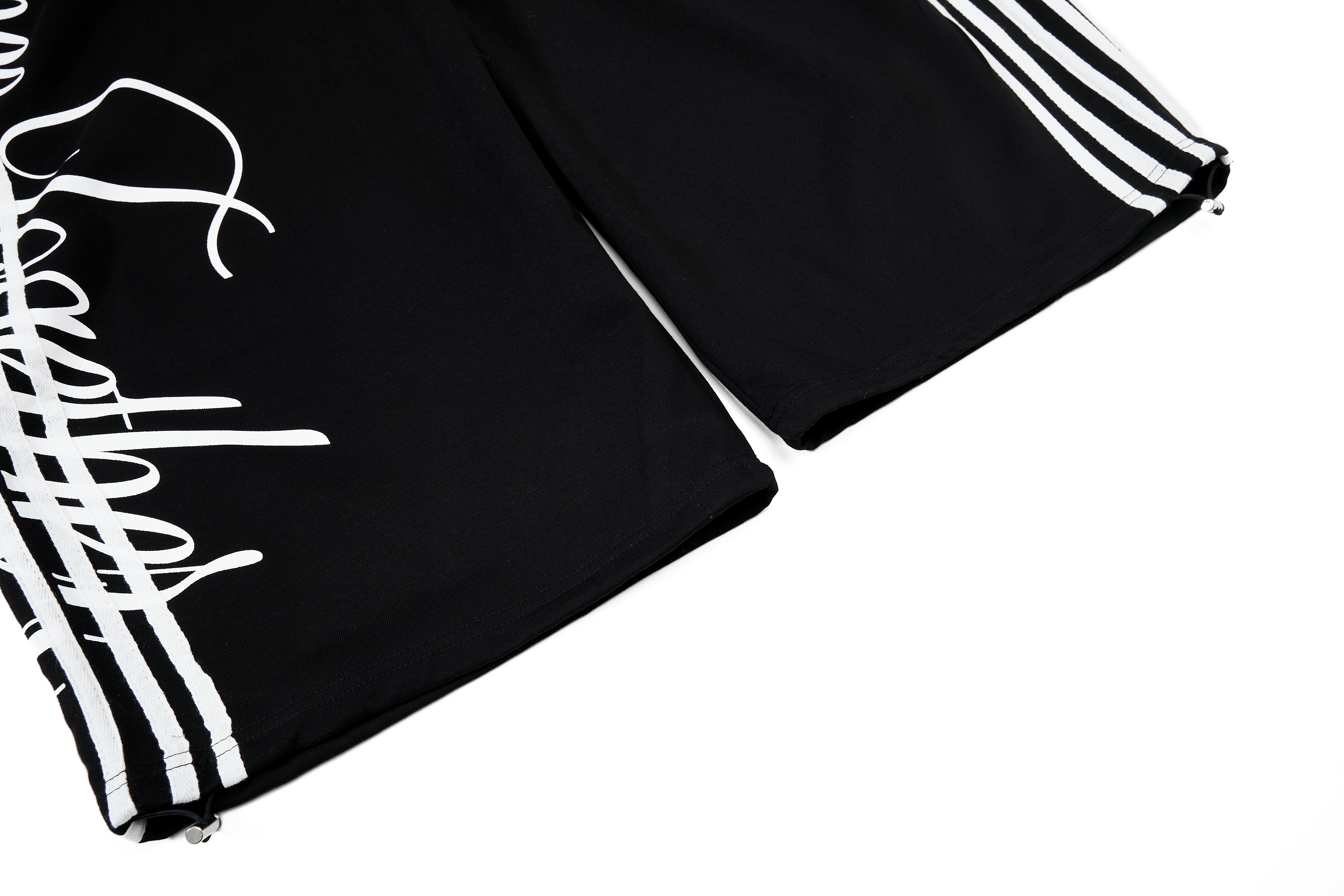CapCabin Script Stripe Wide-Leg Sweatpants