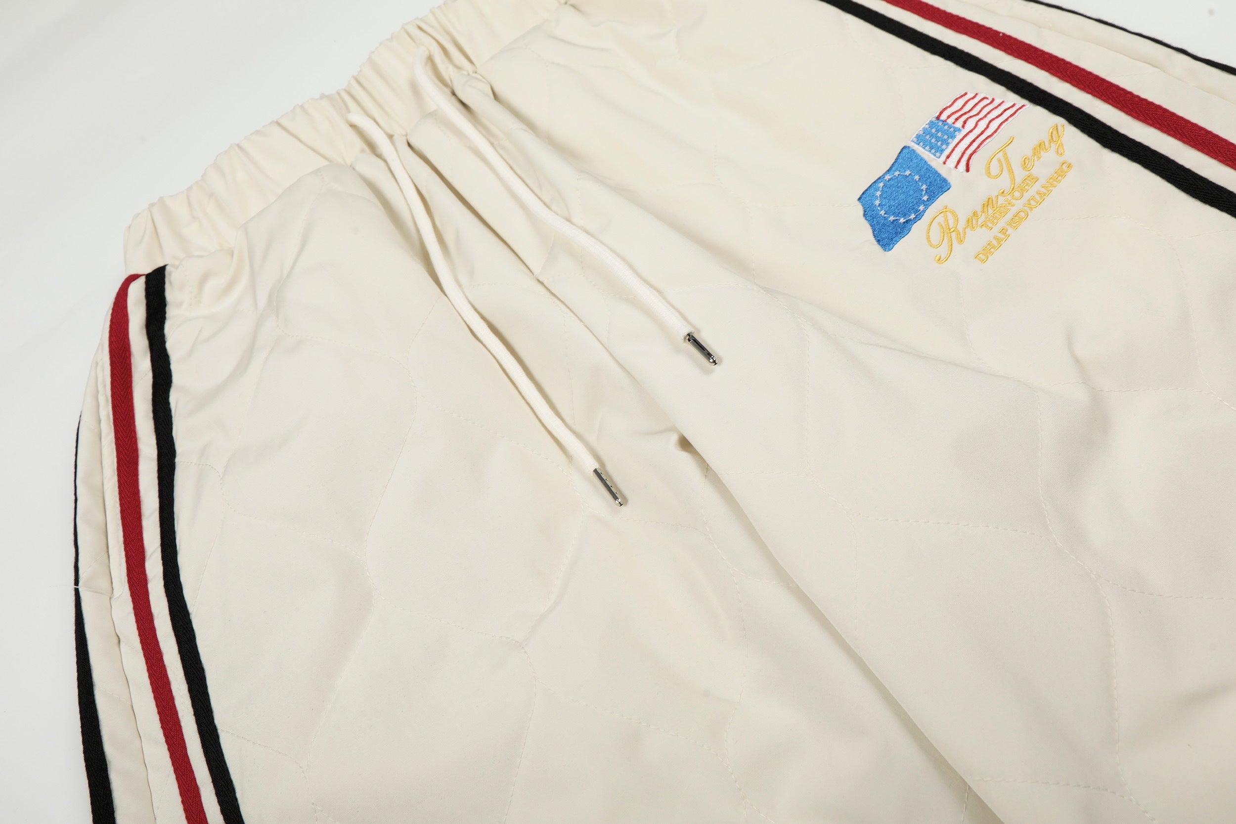 CapCabin Quilted Track Wide-Leg Pants