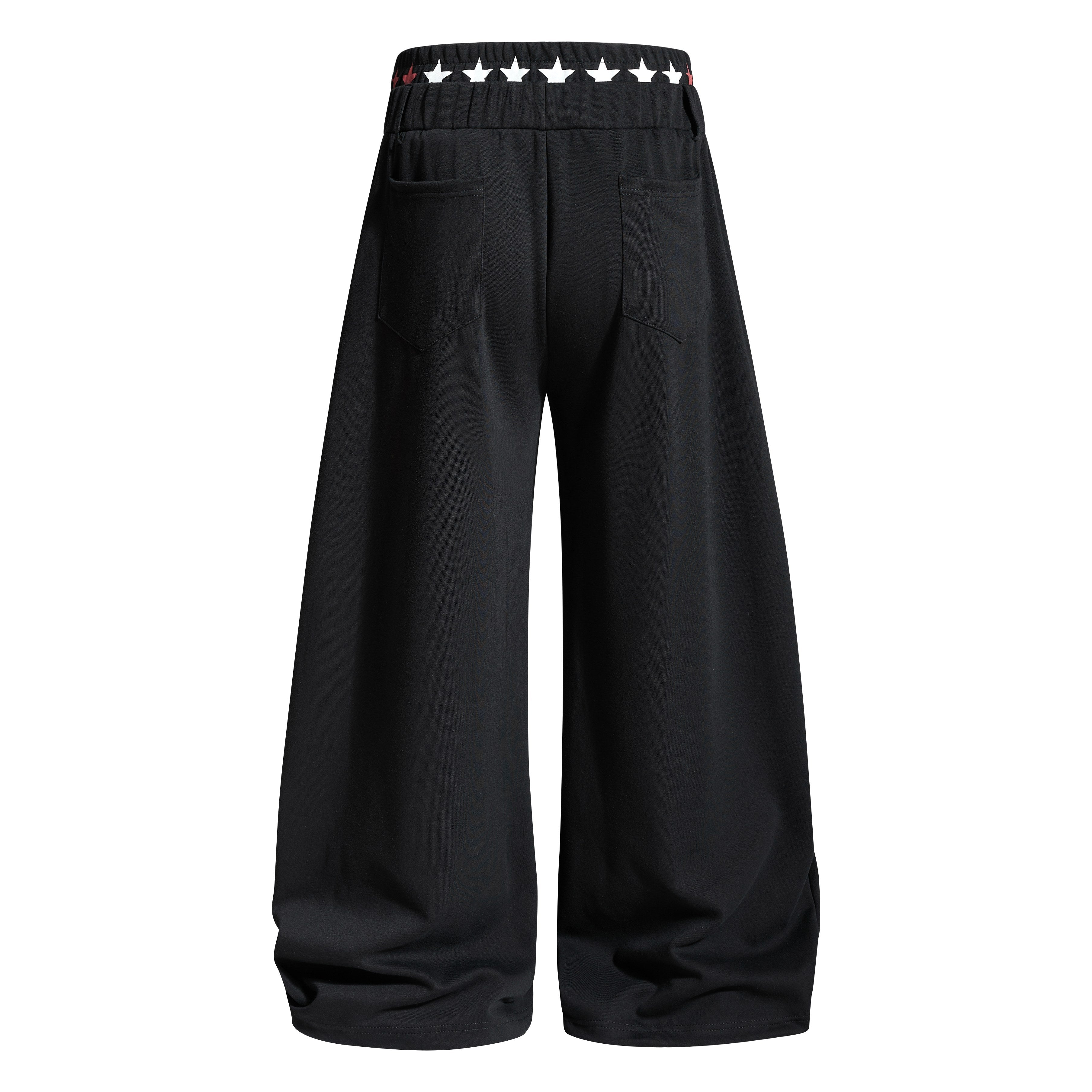 CapCabin Vintage Stripe Graphic Wide-Leg Pants