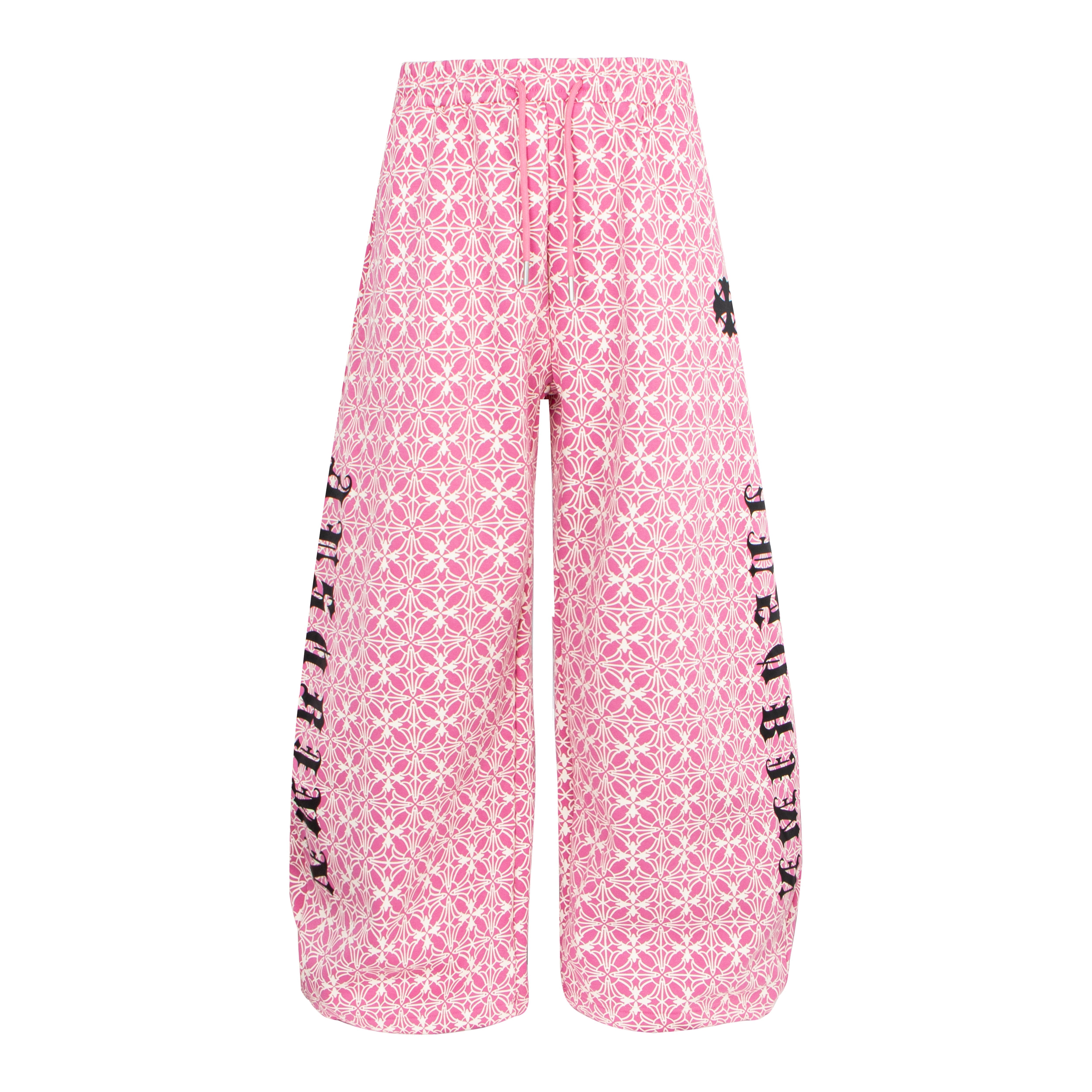 CapCabin All-Over Pattern Graphic Wide-Leg Pants