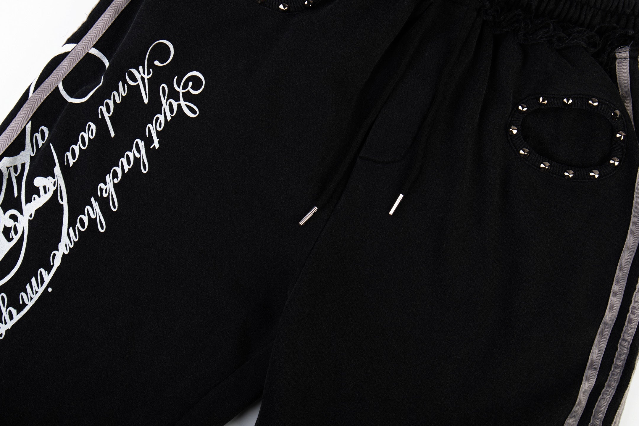 CapCabin Script Graffiti Wide-Leg Sweatpants
