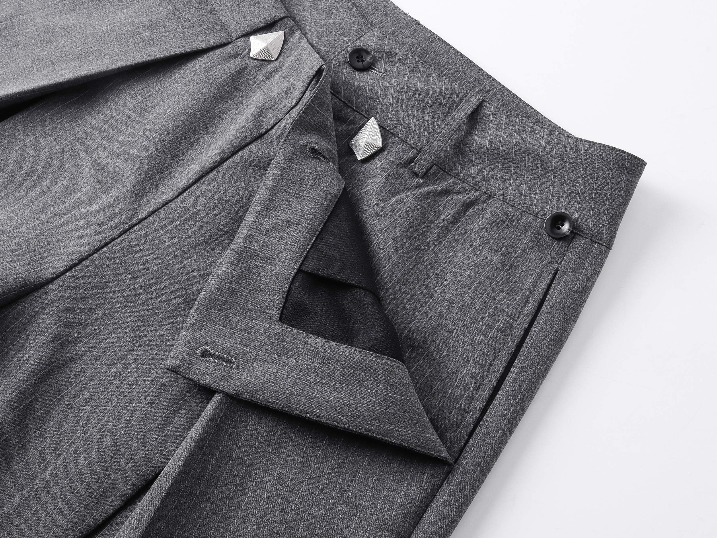 CapCabin “Tailored Wrap Wide-Leg Trousers”