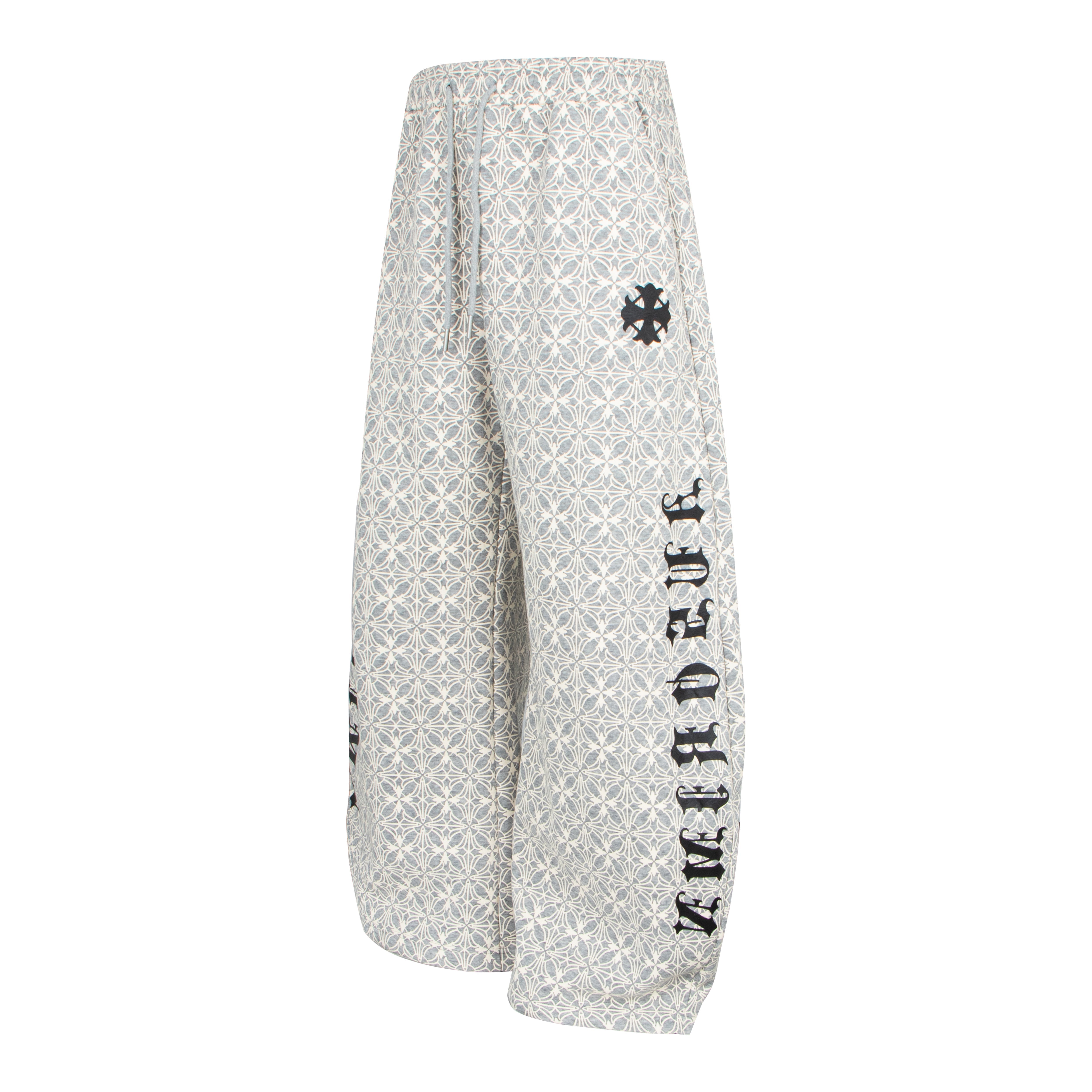 CapCabin All-Over Pattern Graphic Wide-Leg Pants