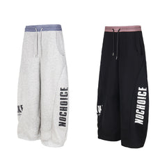 CapCabin Double-Waist Checkered Print Track Pants