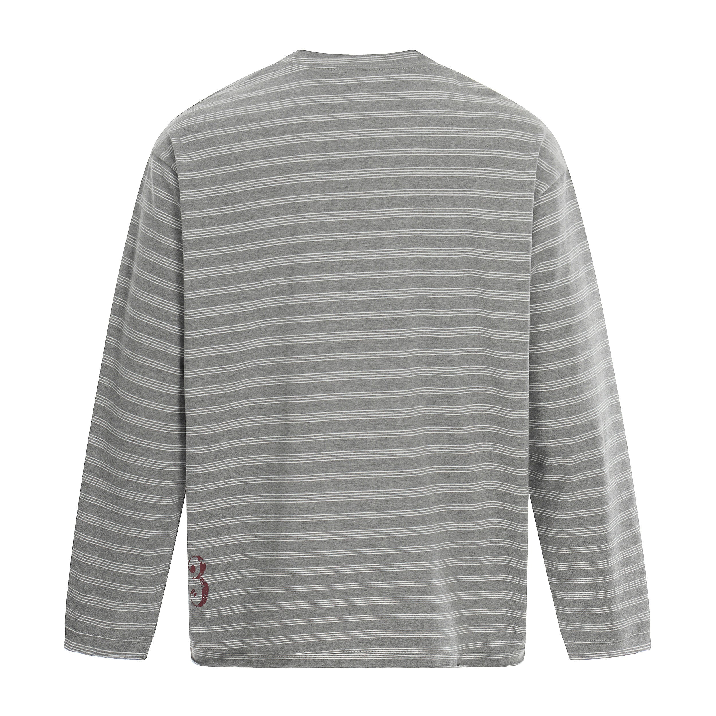 CapCabin Striped Gothic Logo Long Sleeve Tee