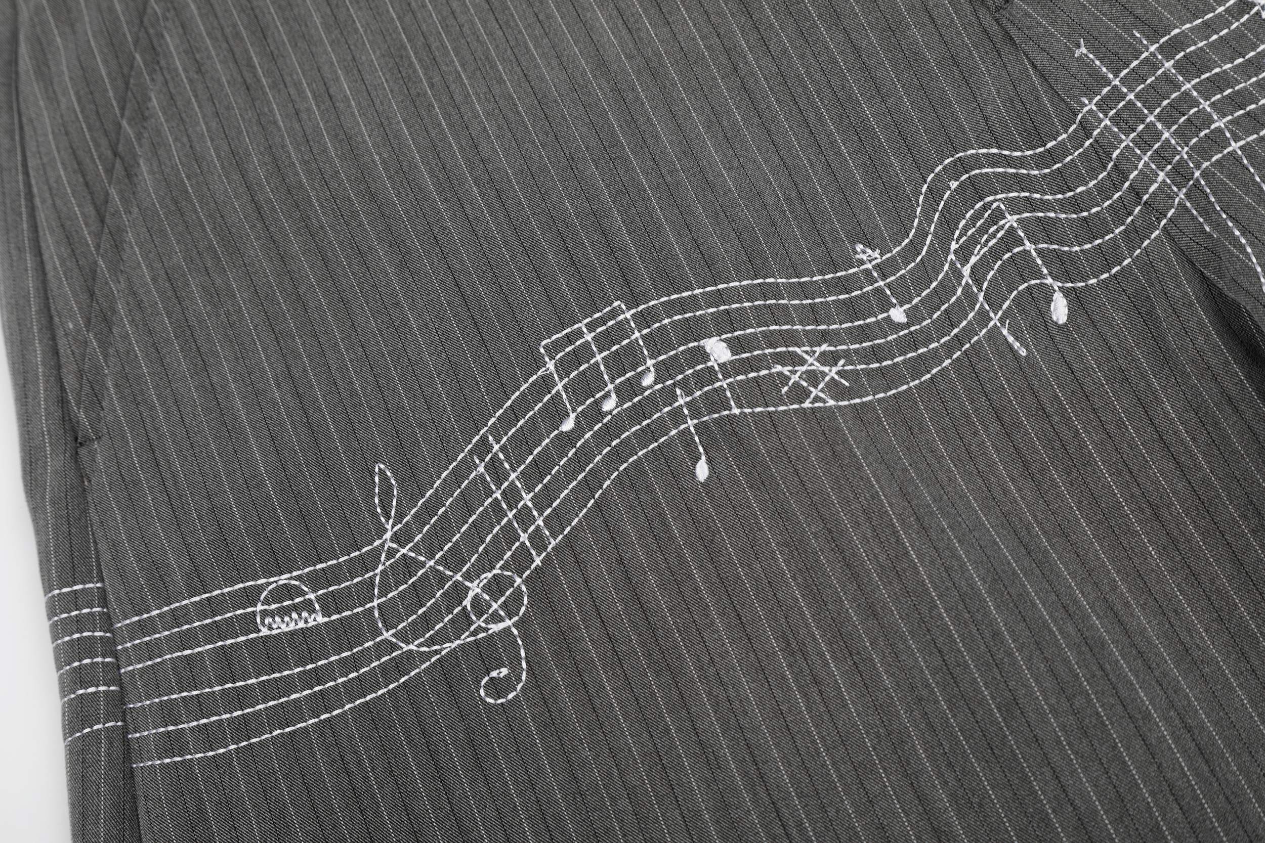 CapCabin “Pinstripe Symphony Wide-Leg Pants”