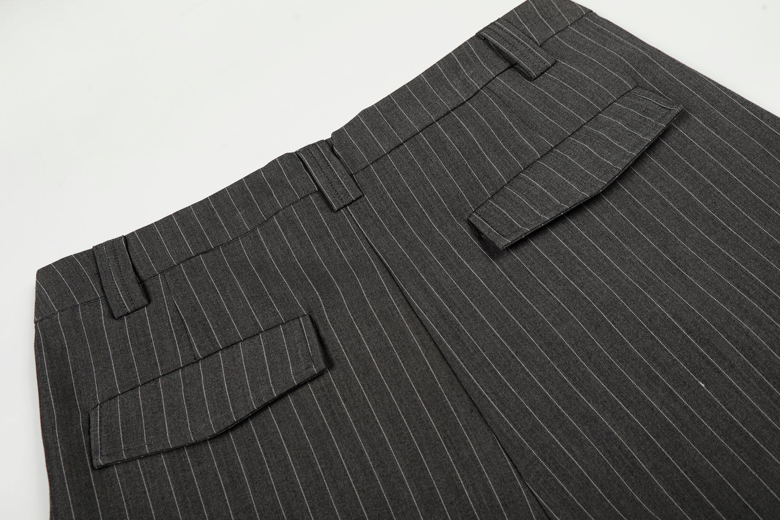 CapCabin Pinstripe Wide-Leg Trousers