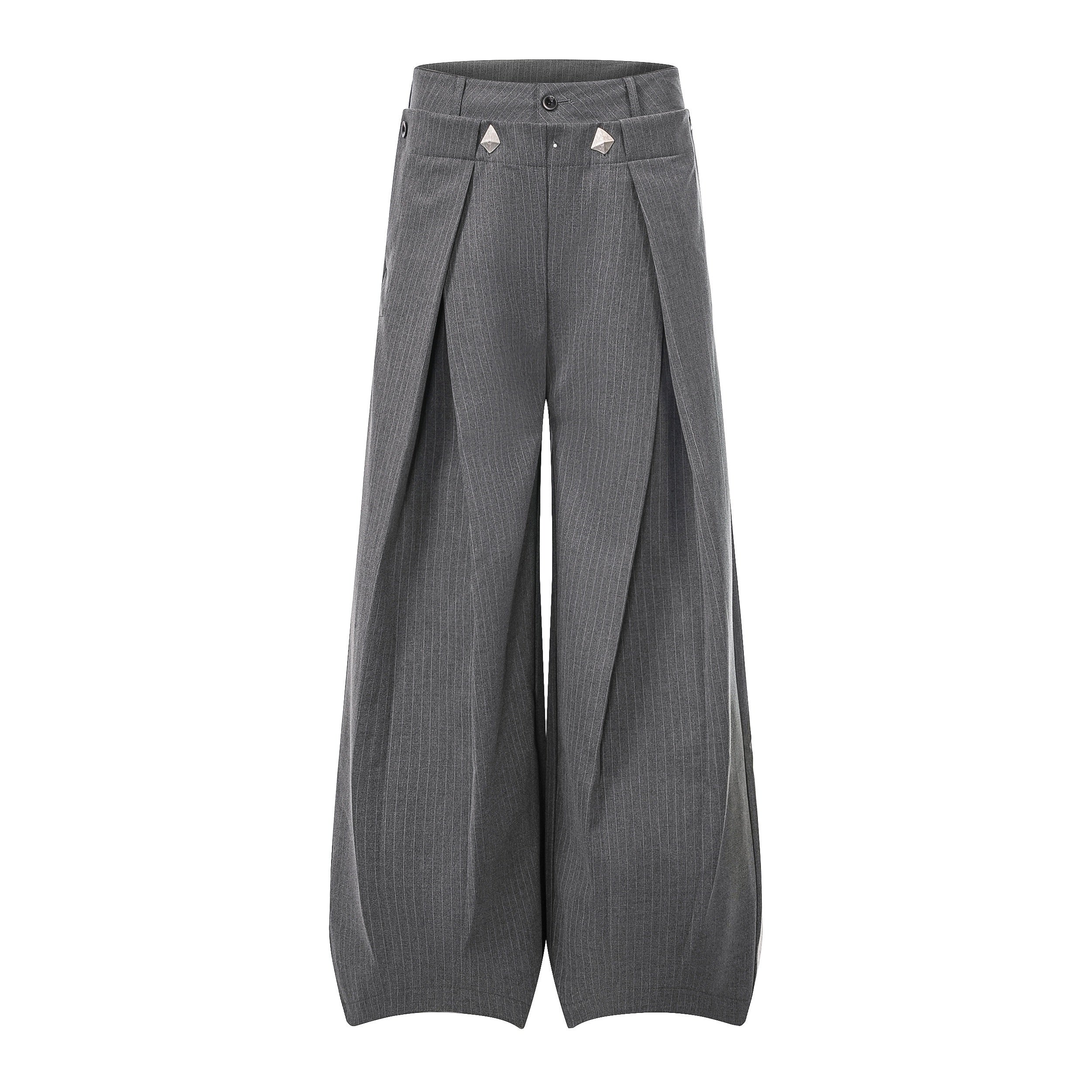 CapCabin “Tailored Wrap Wide-Leg Trousers”