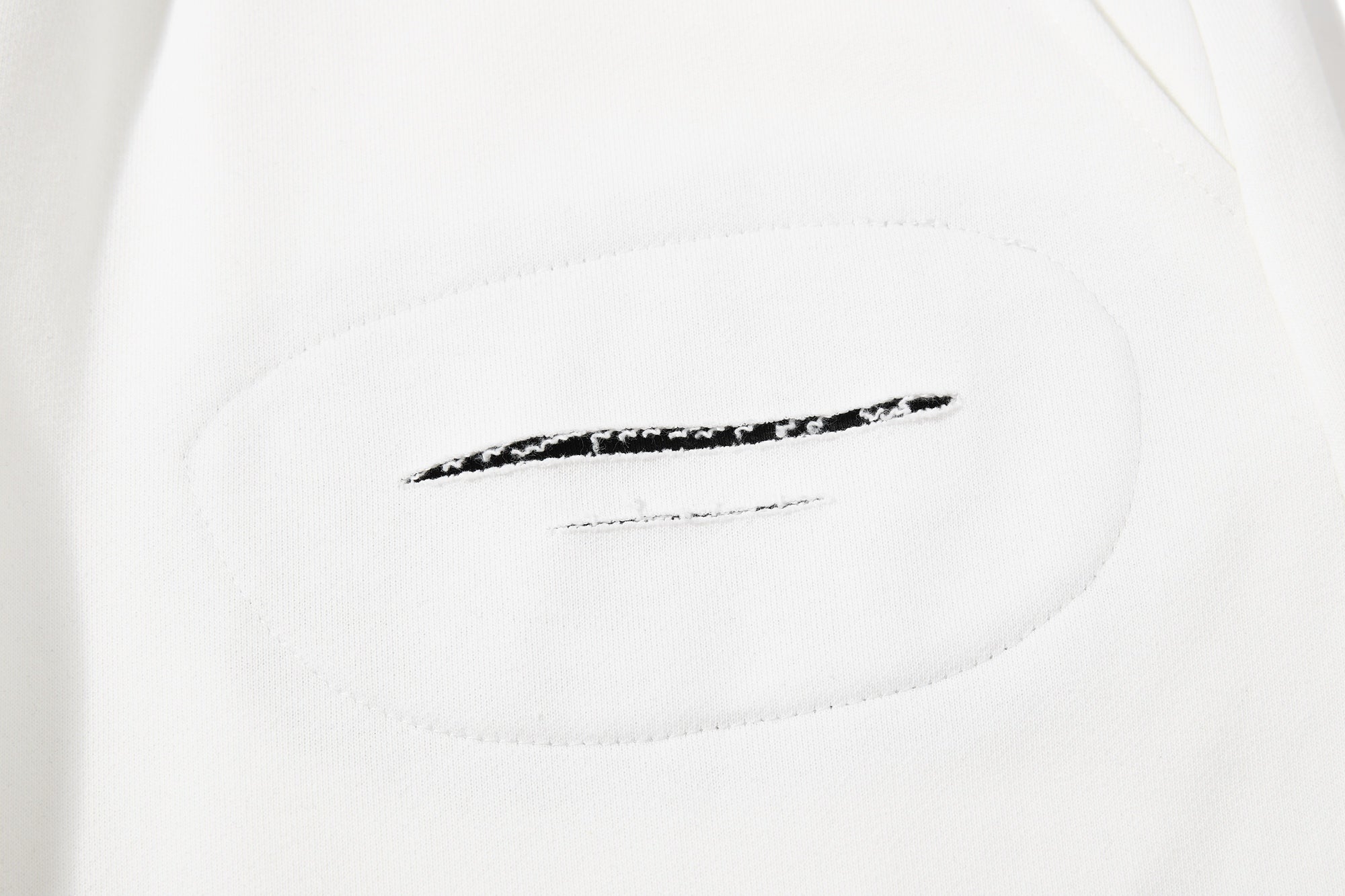 CapCabin “Distressed Panel Wide-Leg Sweatpants”