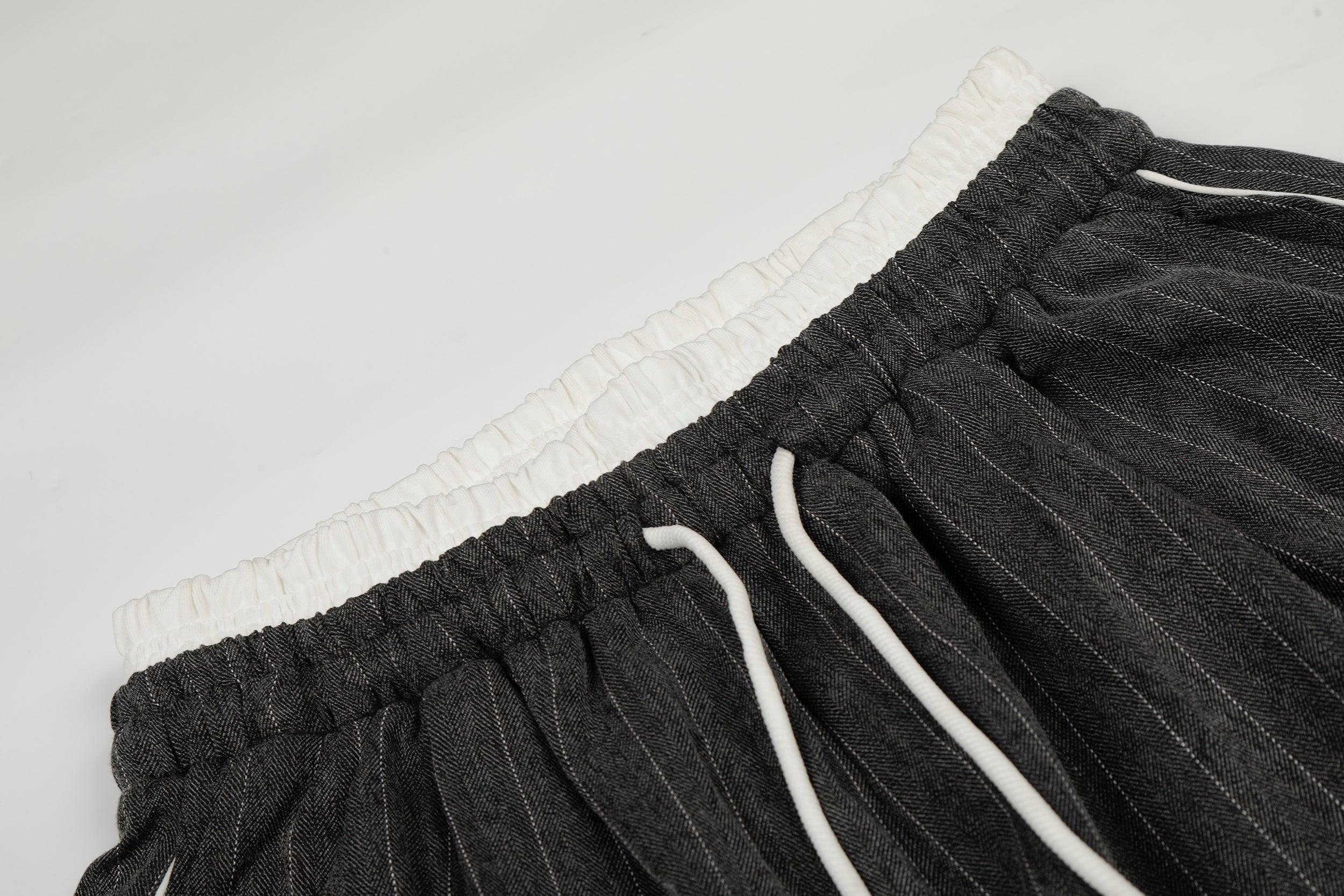 CapCabin Pinstripe Wide-Leg Track Pants