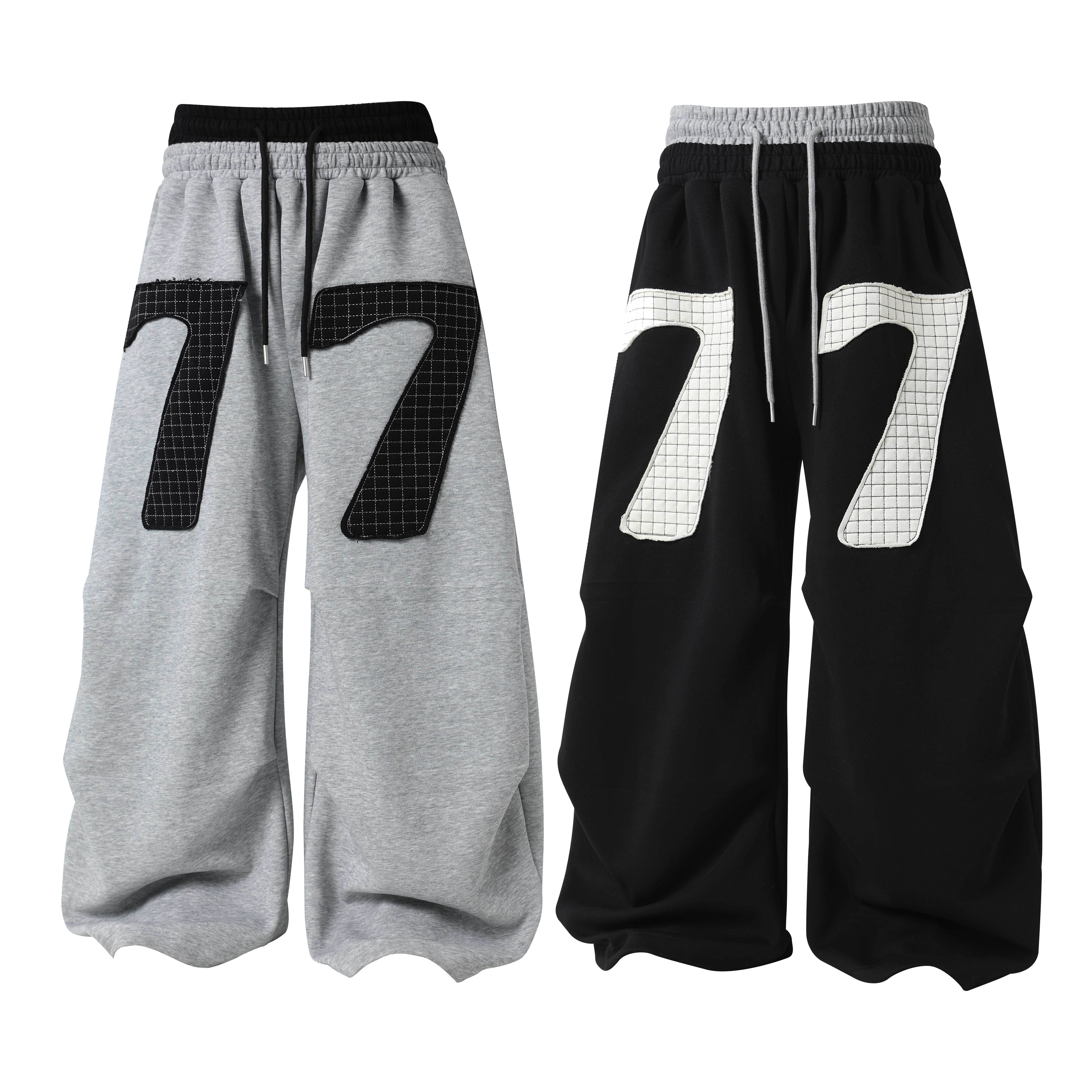 CapCabin 77 Patchwork Wide-Leg Sweatpants